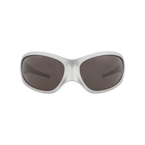 Balenciaga Shield-Frame Bio Injection Sunglasses Silver Womens